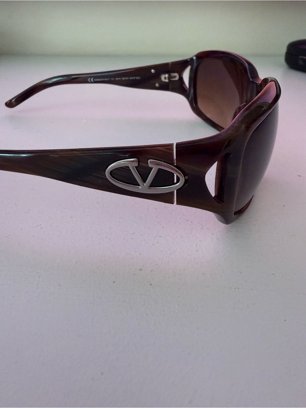 Valentino Brown Gradient Logo-Accent Women's Sunglasses